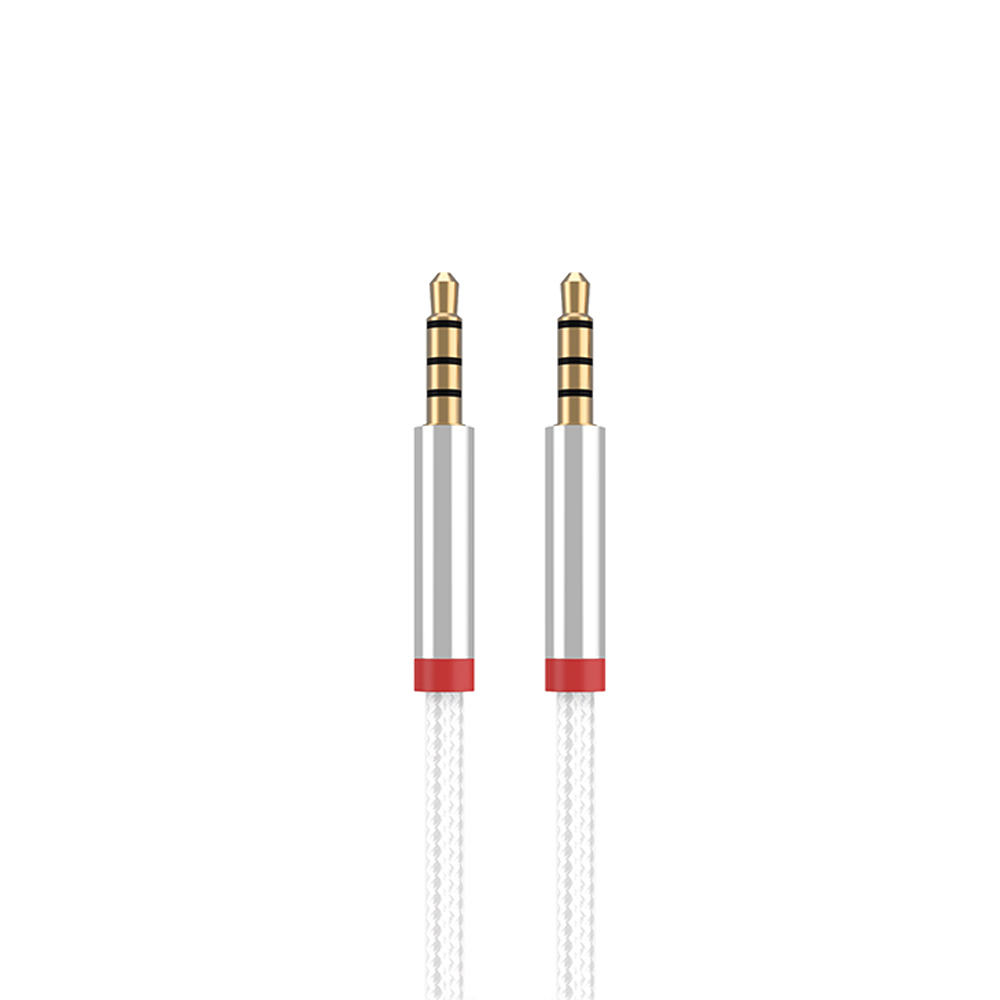 [RNZ-TA121549] Zore AU-707 Örgü Tasarımlı Aux Audio Kablo 3.5mm 1m (Beyaz)