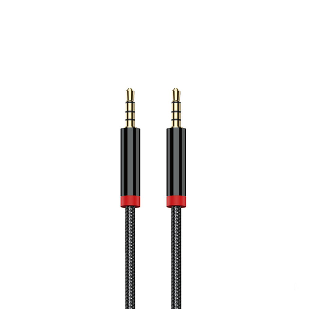 [RNZ-TA121548] Zore AU-707 Örgü Tasarımlı Aux Audio Kablo 3.5mm 1m (Siyah)