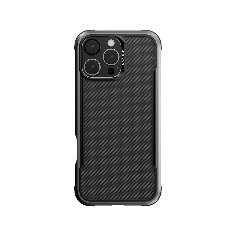 [RNZ-TA121564] Apple iPhone 16 Pro Max Uyumlu Kılıf M-safe Şarj Özellikli Airbagli Raptic Apex Serisi Karbon Fiber Tasarımlı Kapak
