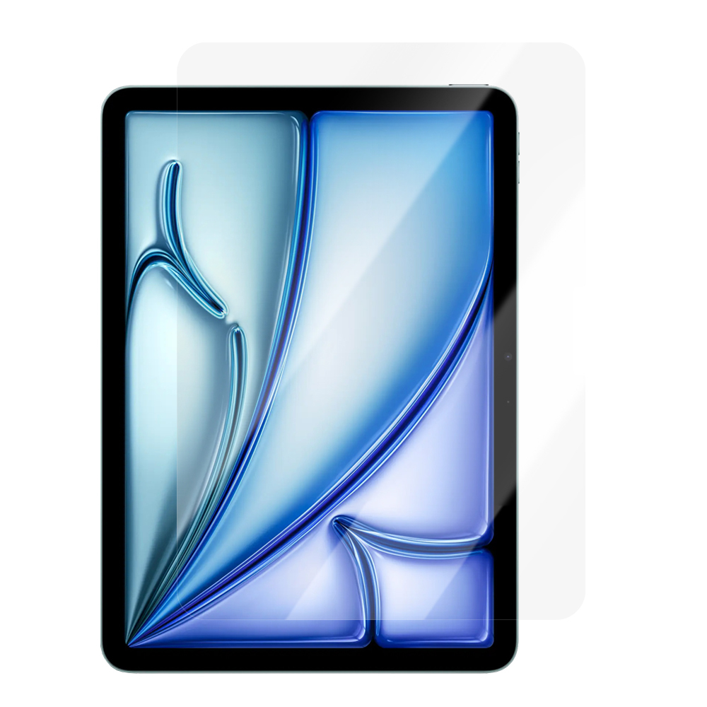 Apple iPad Air 11 2024 Uyumlu CaseWorld Steel Shield Serisi Temperli Cam Ekran Koruyucu + Uygulama Aparatı