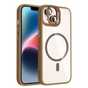 Apple iPhone 13 Uyumlu Kılıf Standlı ve Kamera Lens Hediyeli M-Safe Şarj Özellikli Zore Etro Kapak