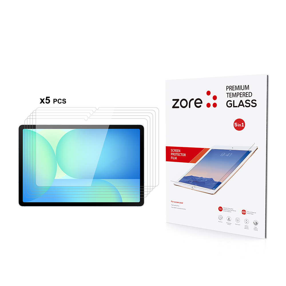 [RNZ-TA122251] Samsung Galaxy Tab S10FE Plus Uyumlu Zore 5in1 Tablet Temperli Cam Ekran Koruyucu