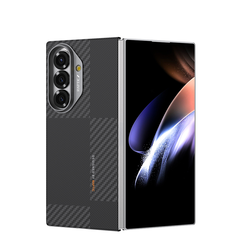 [RNZ-TA122836] Samsung Galaxy Z Fold 7 Uyumlu Kılıf M-safe Şarj Özellikli 600D Metal Kamera Çerçeveli Raptic Aramid Fiber Geotik Serisi Kapak