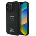 Apple iPhone 16 Pro Uyumlu Kılıf Aston Martin Orjinal Lisanslı M-safe Şarj Özellikli PU Deri Alonso 14 Baskılı Kapak