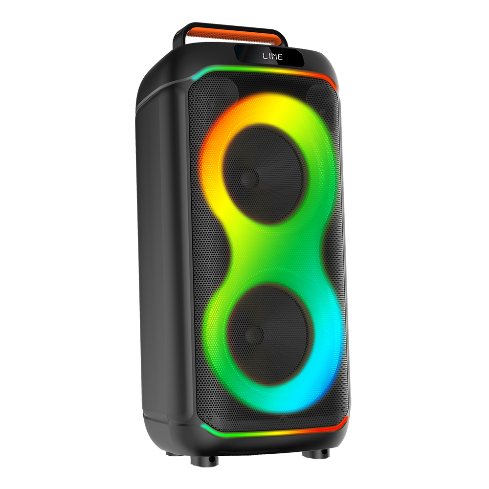 Zore GD-2823 Dijital LED Göstergeli FM Radyolu Mikrofonlu RGB TWS Çift 8 inç Stereo Bass Kablosuz Karaoke Hoparlör