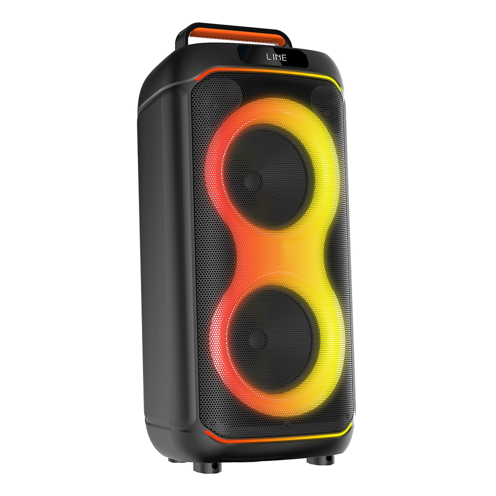[RNZ-TA122270] Zore GD-2608 Dijital LED Göstergeli FM Radyolu Mikrofonlu RGB TWS Çift 6.5 inç Stereo Bass Kablosuz Karaoke Hoparlör