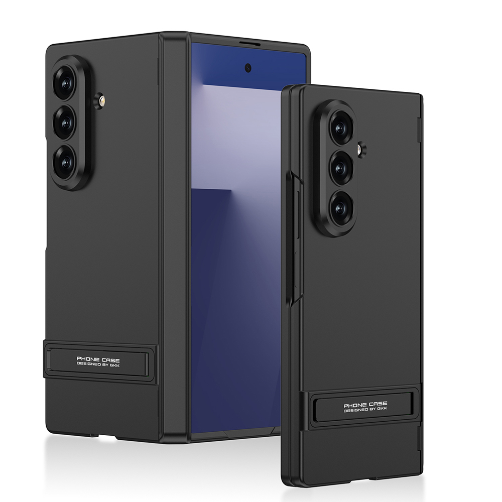 [RNZ-TA123071] Samsung Galaxy Z Fold 7 Uyumlu Kılıf Zore Kıpta Standlı Kapak (Siyah)