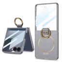 Samsung Galaxy Z Flip 7 Uyumlu Kılıf M-safe Şarj Özellikli Zore Kıpta Yüzüklü Flip Sert Kapak