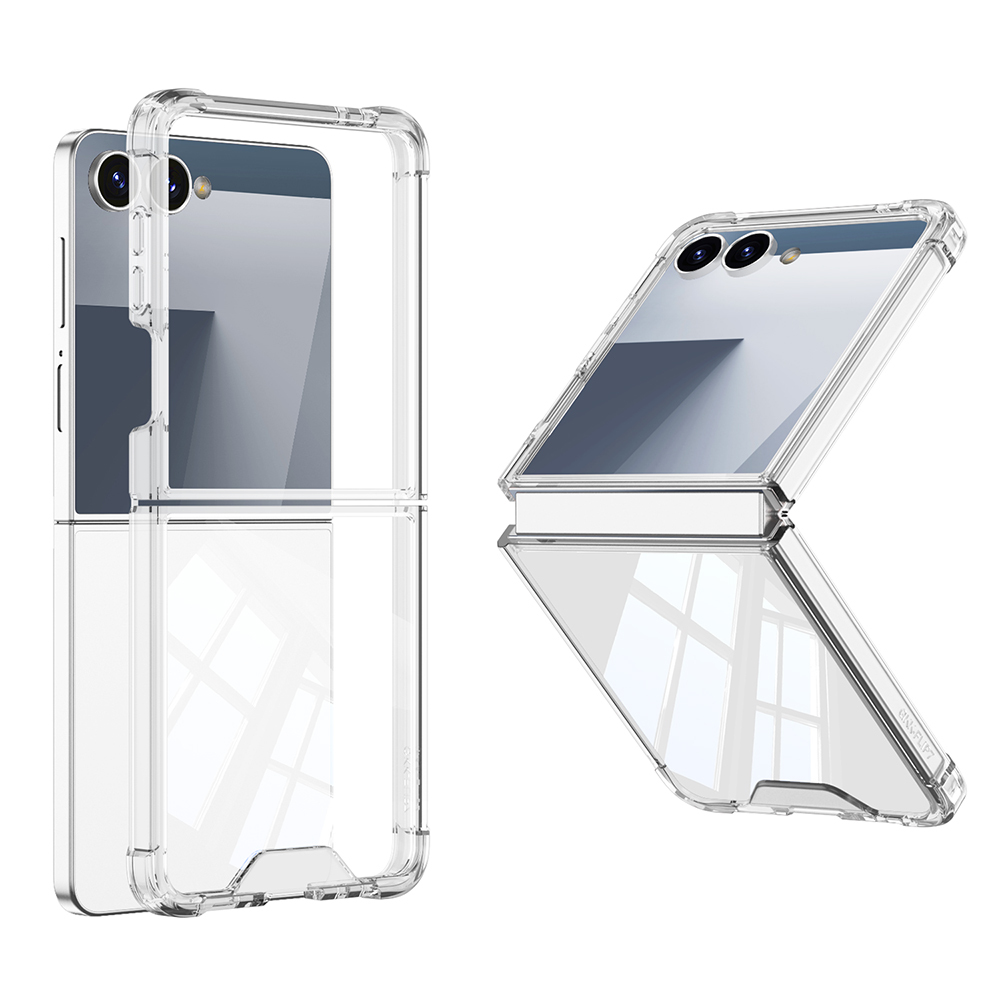Samsung Galaxy Z Flip 7 Uyumlu Kılıf Zore Full Camlı Kıpta Kapak