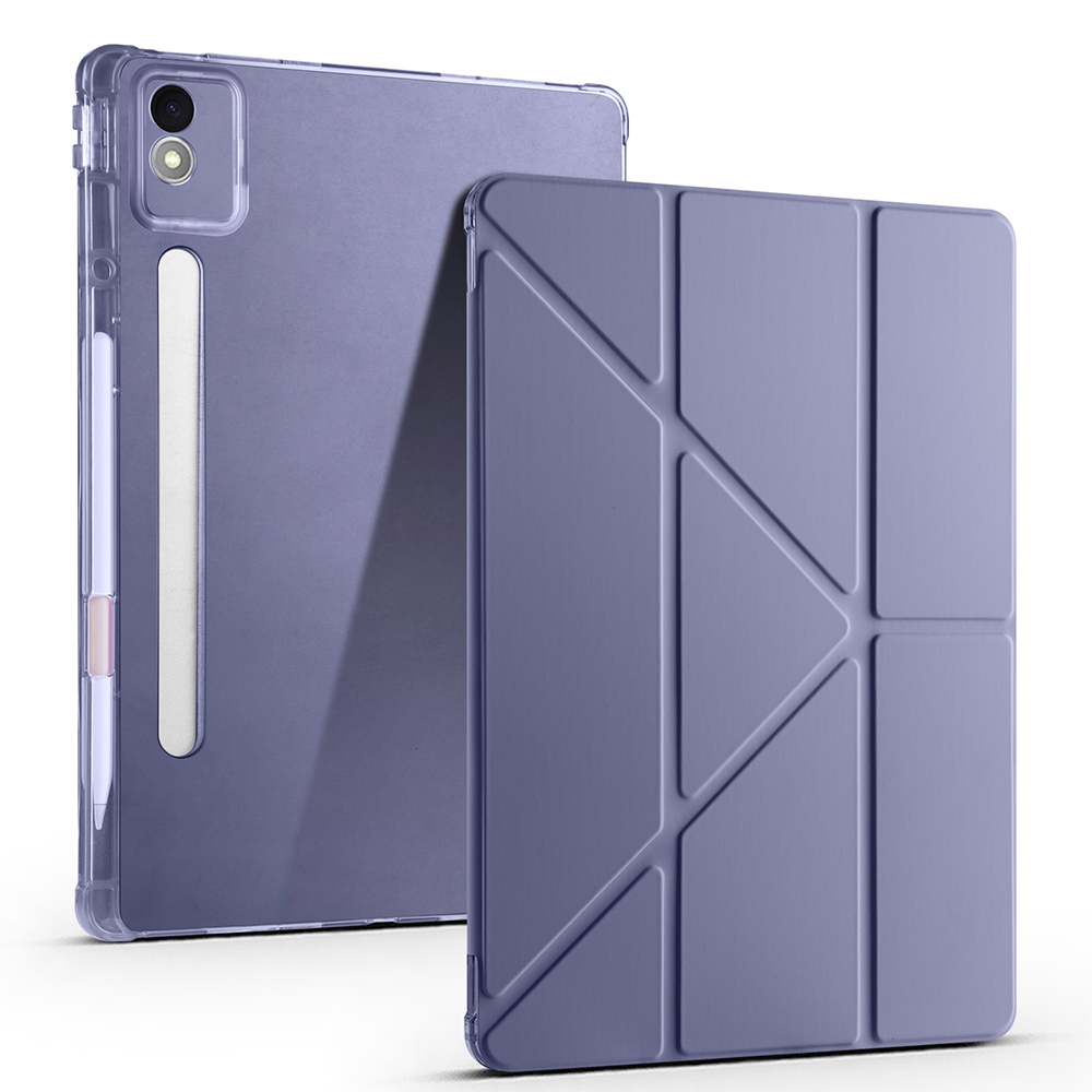Lenovo Idea Tab Pro 12.7 TB-373FU Uyumlu Kılıf Zore Tri Folding Kalem Bölmeli Standlı Kılıf