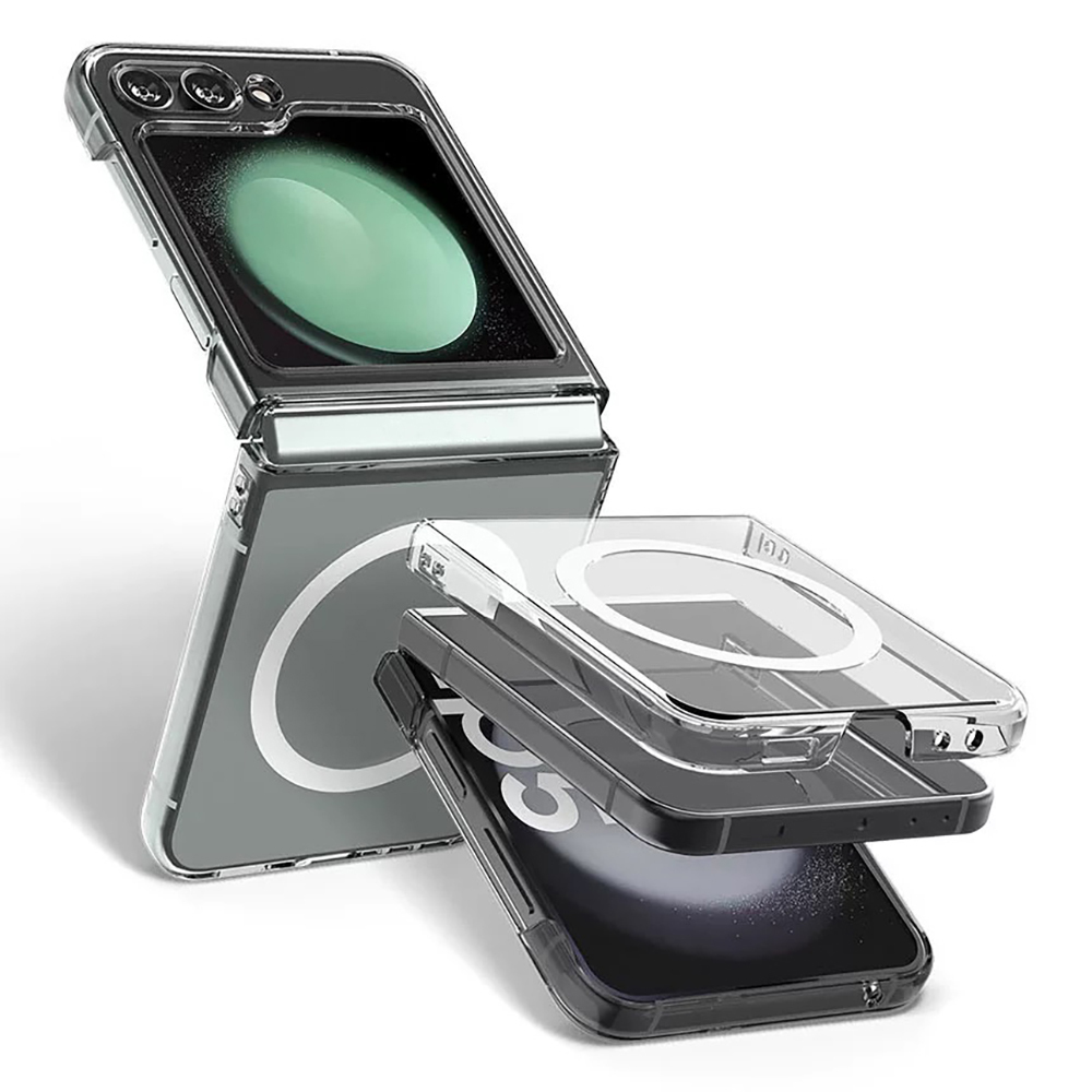 Samsung Galaxy Z Flip 6 Uyumlu Kılıf Kamera Korumalı M-safe Sert PC Zore Porto Kapak