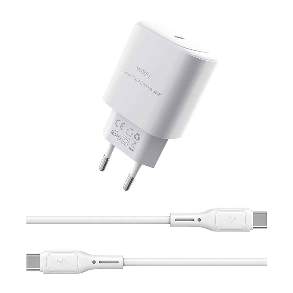 [RNZ-TA121227] Wiwu Wi-G008 Essen Serisi GaN Tech PD Hızlı Şarj Başlığı Type-C to Type-C PD 30W Kablolu Şarj Seti