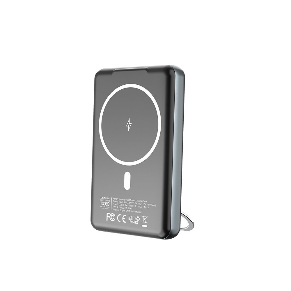 [RNZ-TA121222] Lenyes PW1001D PD 22.5W Hızlı Şarj Özellikli Standlı Wireless Powerbank 15W 10000mAh