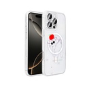 Apple iPhone 16 Pro Uyumlu Kılıf M-Safe Şarj Özellikli Şeffaf Zore Folk Sert Kapak