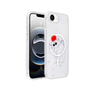 Apple iPhone 16E Uyumlu Kılıf M-Safe Şarj Özellikli Şeffaf Zore Folk Sert Kapak