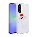 Samsung Galaxy A36 Uyumlu Kılıf Şeffaf Figürlü Zore Folk Sert Kapak
