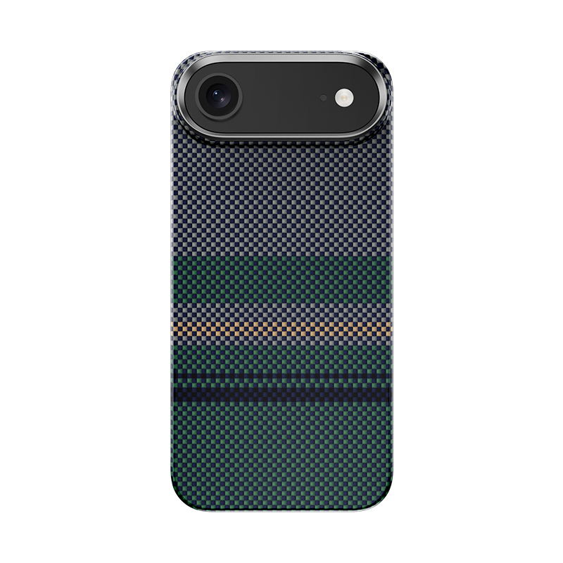 Apple iPhone 17 Air Uyumlu Kılıf M-safe Şarj Özellikli Karbon Fiber Tasarımlı Benks Aurora ArmorAir Kevlar Kapak