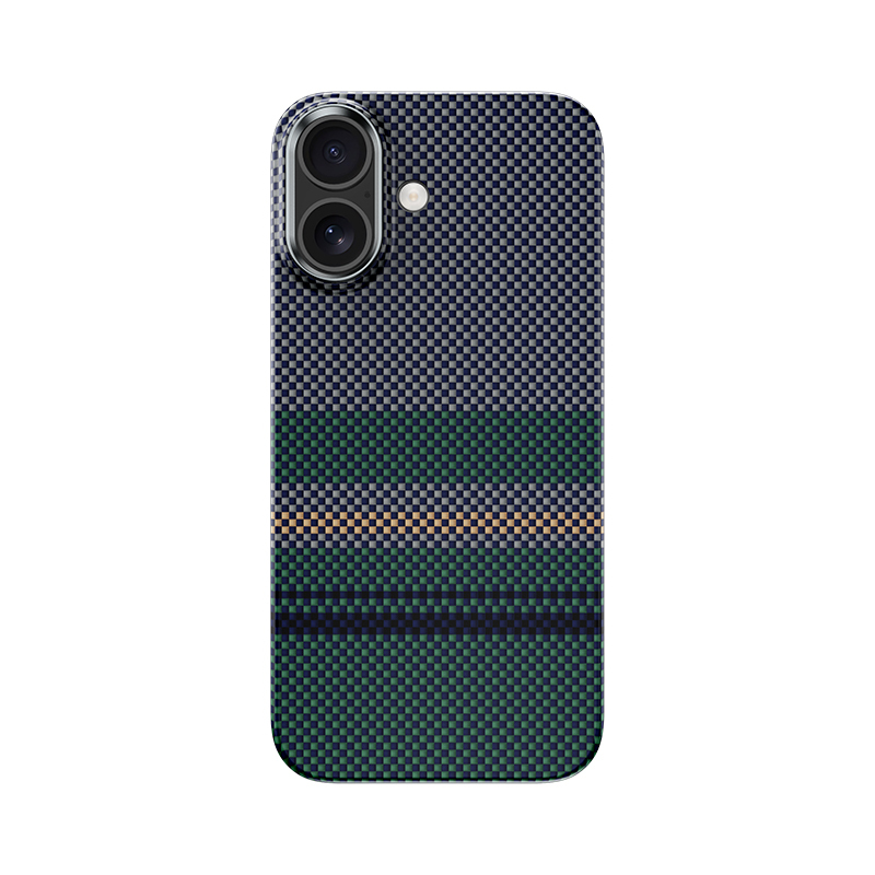 [RNZ-TA122877] Apple iPhone 17 Uyumlu Kılıf M-safe Şarj Özellikli Karbon Fiber Tasarımlı Benks Aurora ArmorAir Kevlar Kapak