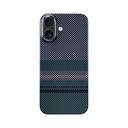 Apple iPhone 17 Uyumlu Kılıf M-safe Şarj Özellikli Karbon Fiber Tasarımlı Benks Aurora ArmorAir Kevlar Kapak