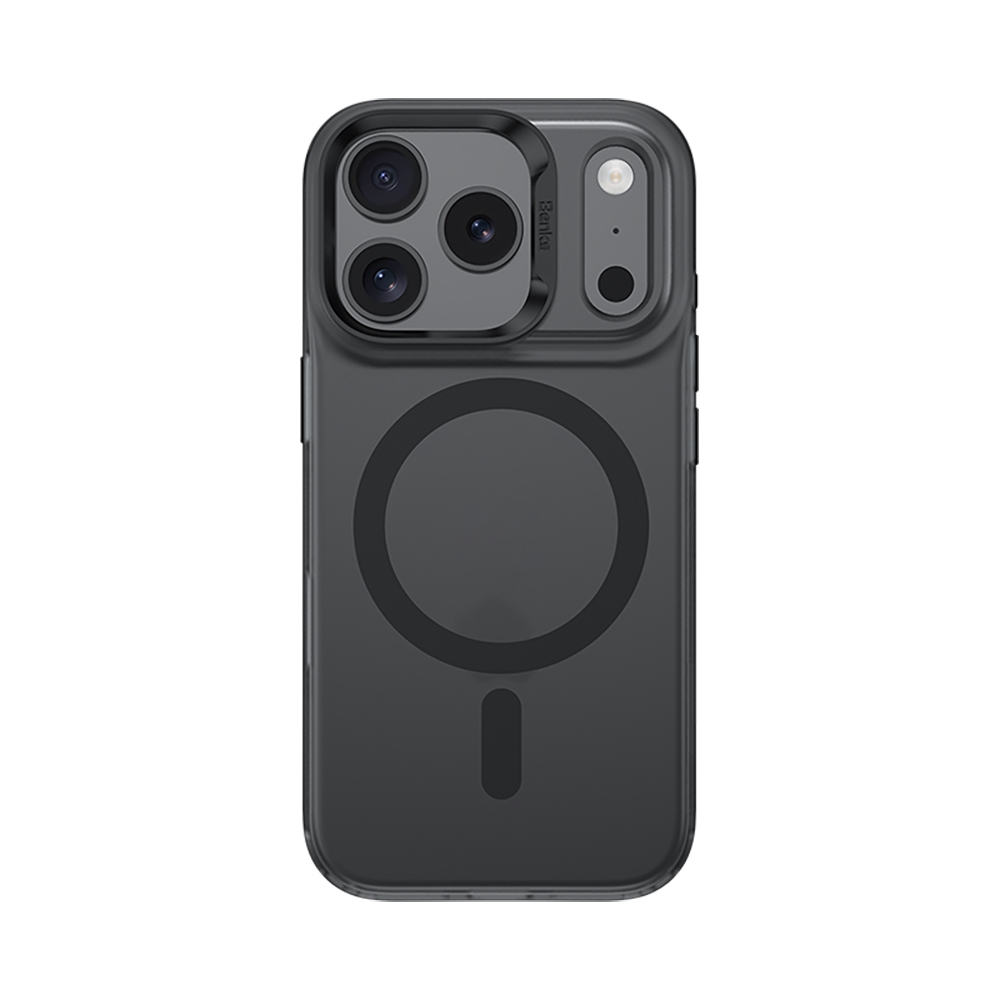 [RNZ-TA122853] Apple iPhone 17 Pro Uyumlu Kılıf M-safe Şarj Özellikli Benks Lucid Armor Kapak (Siyah)