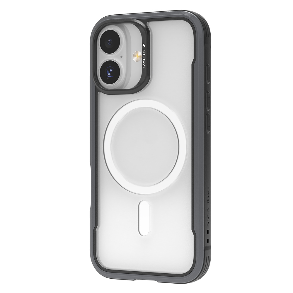 [RNZ-TA123115] Apple iPhone 17 Uyumlu Kılıf M-safe Şarj Özellikli Airbagli Raptic Shield Serisi Şeffaf Arka Yüzey Kapak (Siyah)