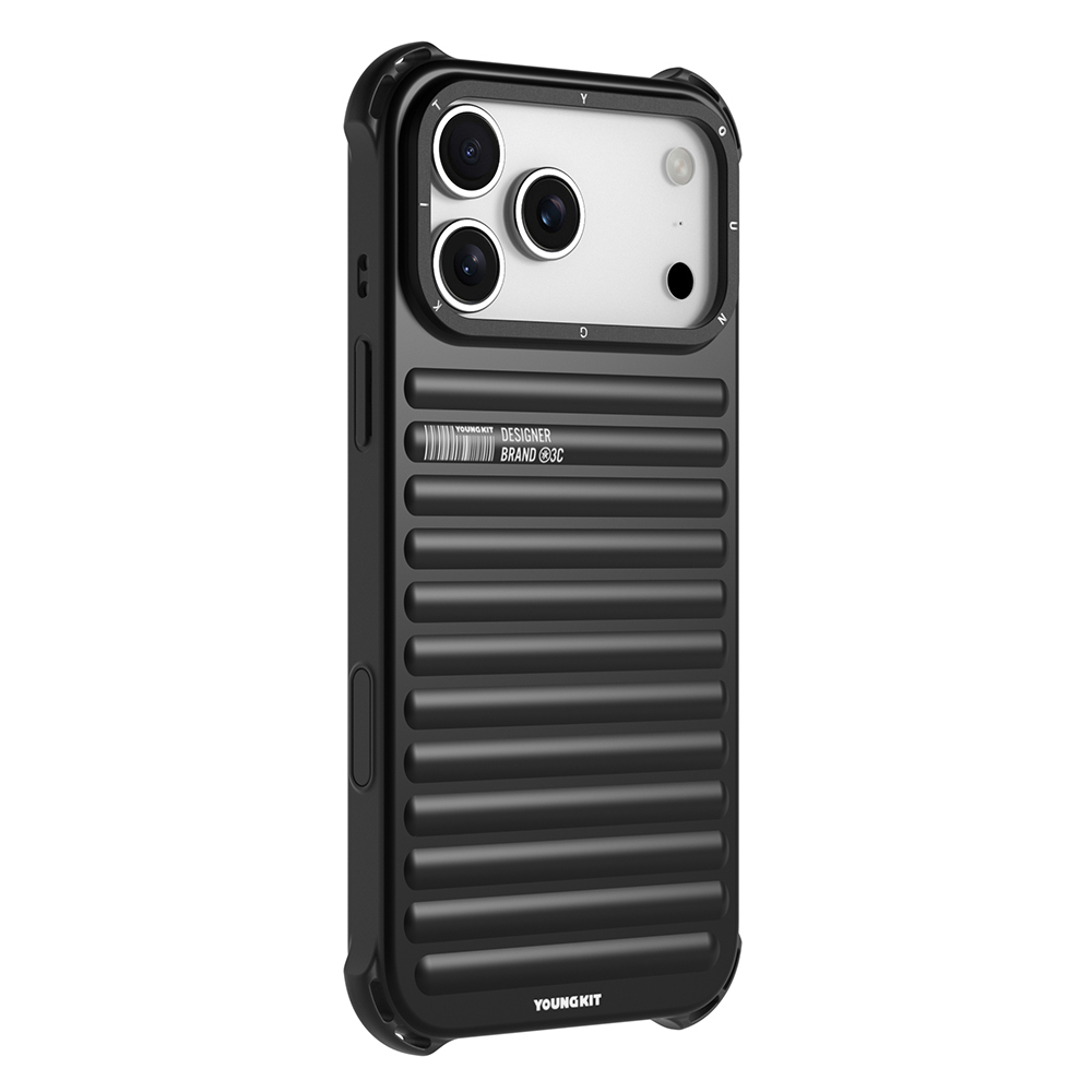[RNZ-TA123037] Apple iPhone 17 Pro Uyumlu Kılıf Mat Renkli Tasarım Youngkit True Color Serisi Kapak (Siyah)