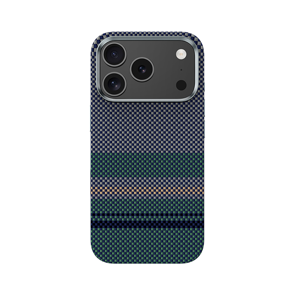 [RNZ-TA123053] Apple iPhone 17 Pro Max Uyumlu Kılıf M-safe Şarj Özellikli Karbon Fiber Tasarımlı Benks Aurora ArmorPro Kevlar Kapak