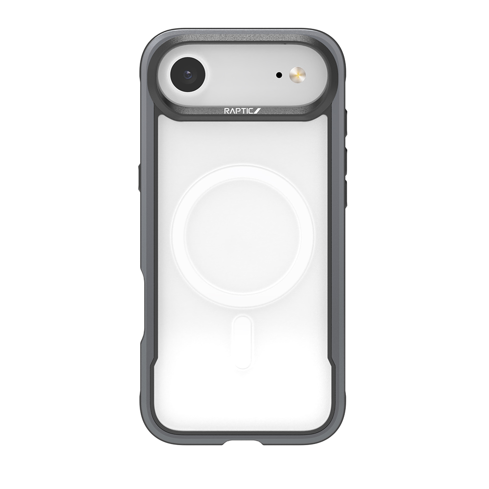 [RNZ-TA123120] Apple iPhone 17 Air Uyumlu Kılıf M-safe Şarj Özellikli Airbagli Raptic Shield Serisi Şeffaf Arka Yüzey Kapak (Siyah)