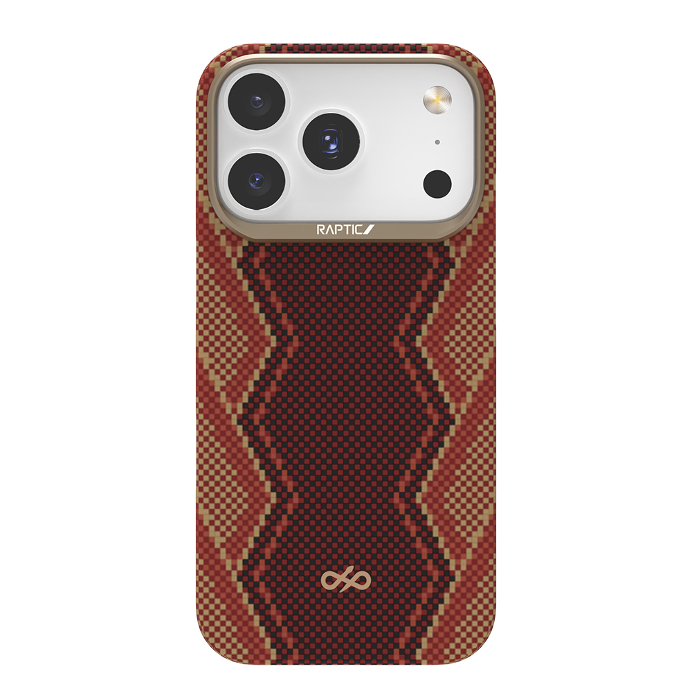 [RNZ-TA123131] Apple iPhone 17 Pro Max Uyumlu Kılıf M-safe Şarj Özellikli Raptic Aramid Skin Bionic Serisi Kapak