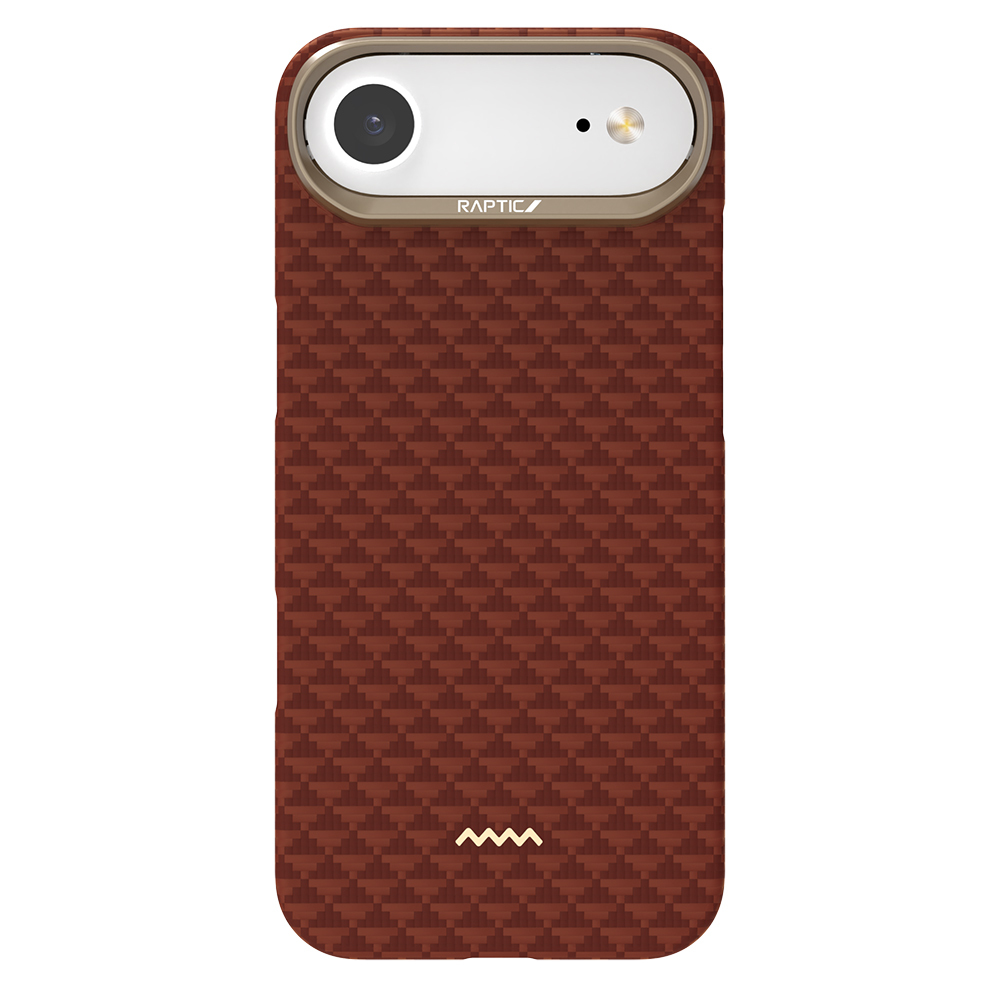 [RNZ-TA123134] Apple iPhone 17 Air Uyumlu Kılıf M-safe Şarj Özellikli Raptic Aramid Skin Origin Serisi Kapak (Kırmızı)