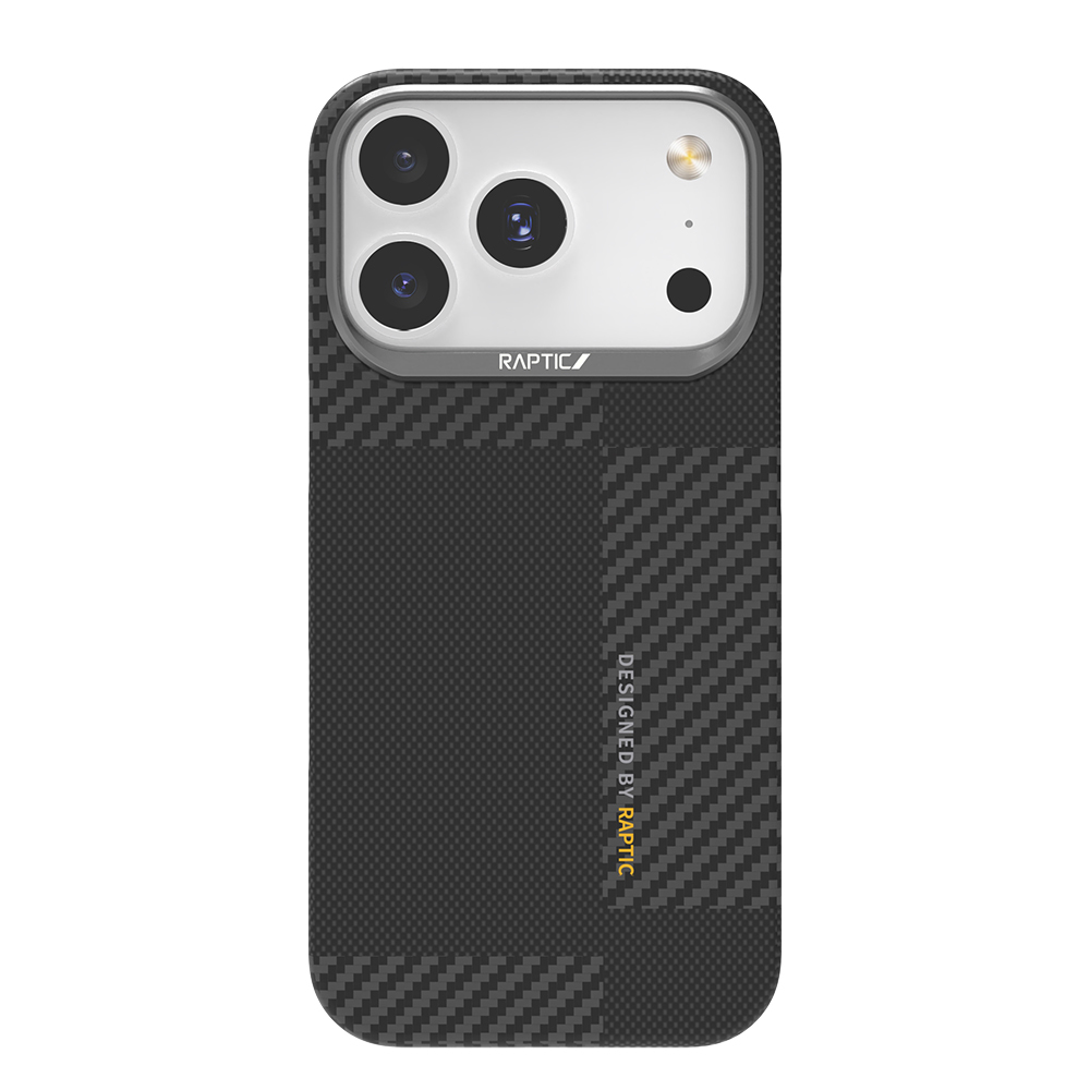 [RNZ-TA123152] Apple iPhone 17 Pro Max Uyumlu Kılıf M-safe Şarj Özellikli 600D Metal Kamera Çerçeveli Raptic Aramid Fiber Geotik Serisi Kapak