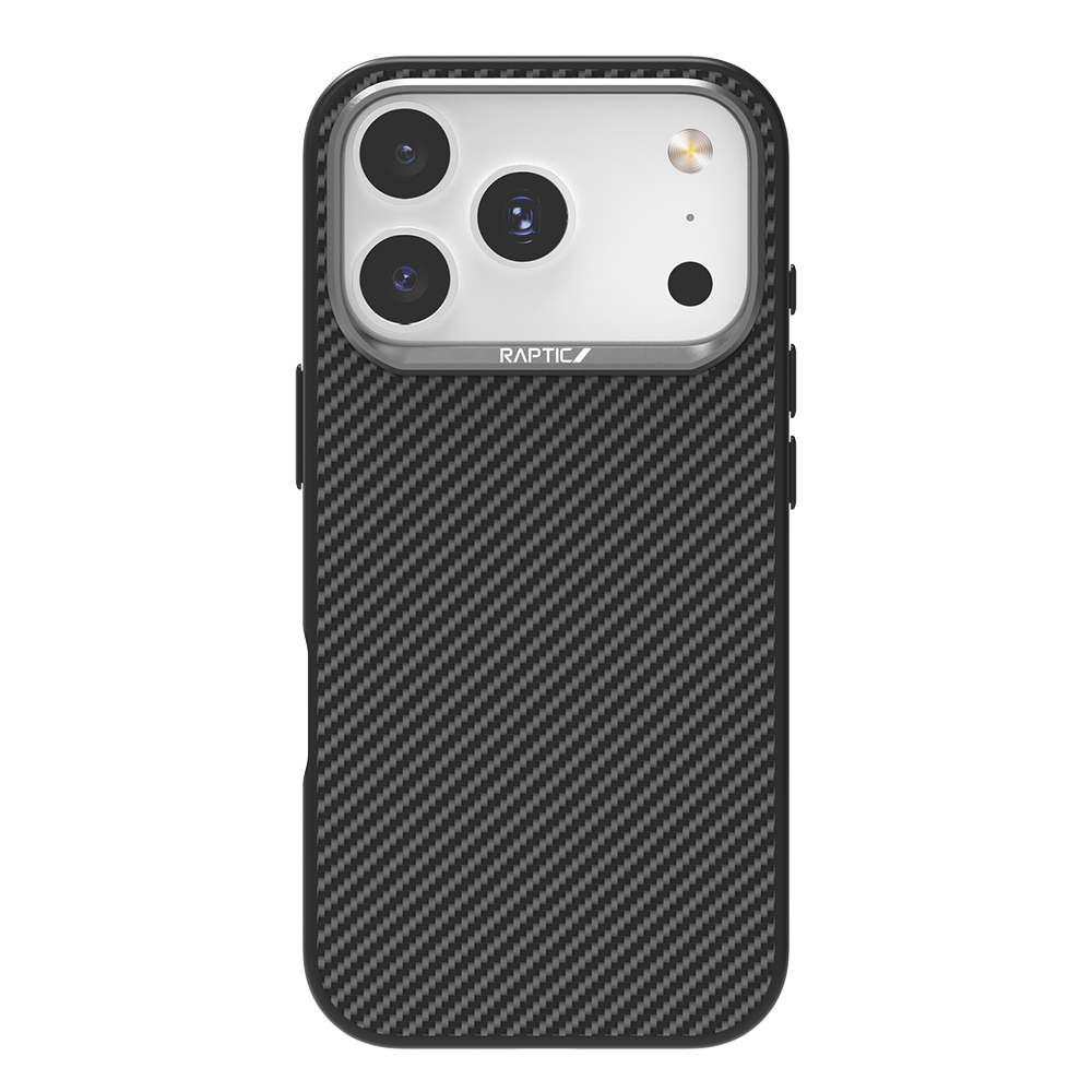 [RNZ-TA123154] Apple iPhone 17 Pro Max Uyumlu Kılıf M-safe Şarj Özellikli 600D Metal Kamera Çerçeveli Raptic Aramid Fiber Serisi Kapak