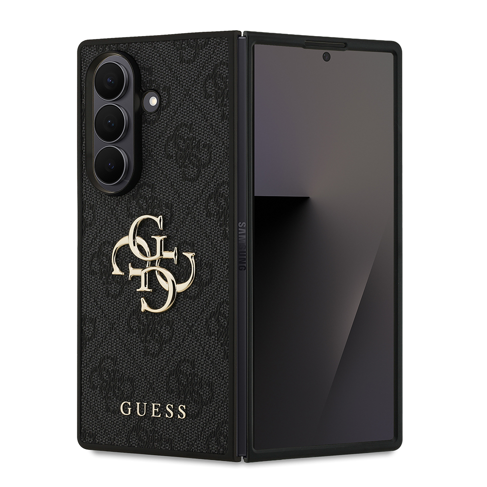 Samsung Galaxy Z Fold 7 Uyumlu Kılıf Guess Orjinal Lisanslı PU Deri Büyük Metal Logo Dizaynlı Kapak