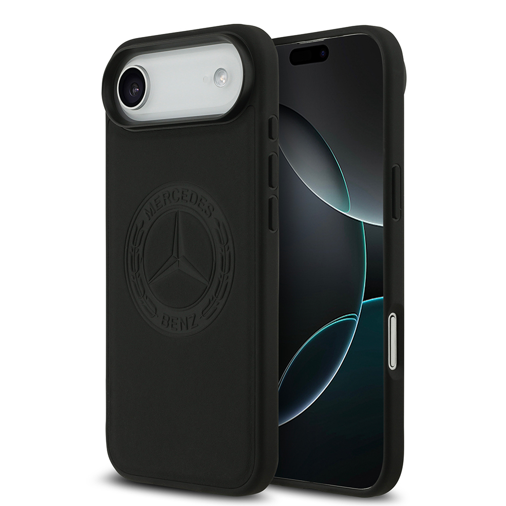 Apple iPhone 17 Air Uyumlu Kılıf Mercedes Benz Orjinal Lisanslı M-safe Şarj Özellikli Hakiki Deri Nostaljik Yıldız Dizayn Kapak