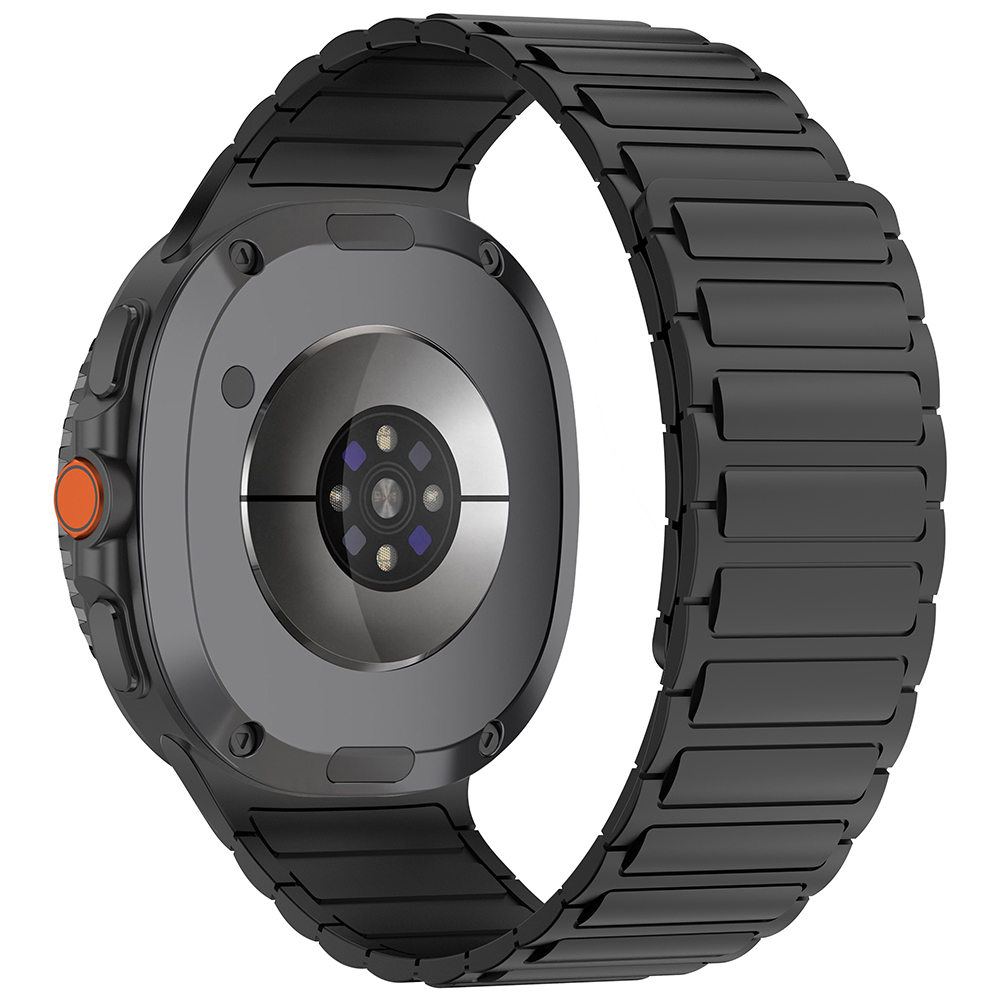 [RNZ-TA123655] Samsung Galaxy Watch 8 Uyumlu Zore KRD-146 Silikon Kordon Strap Kayış (Siyah)