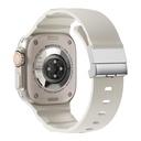 Apple Watch 44mm Uyumlu Zore KRD-145 Metal Tokalı Silikon Kordon