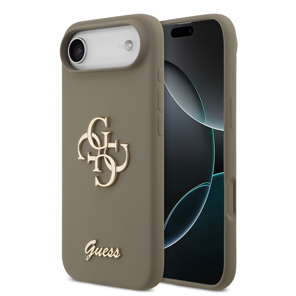 Apple iPhone 17 Air Uyumlu Kılıf Guess Orjinal Lisanslı Grained Yazı Logolu Kapak