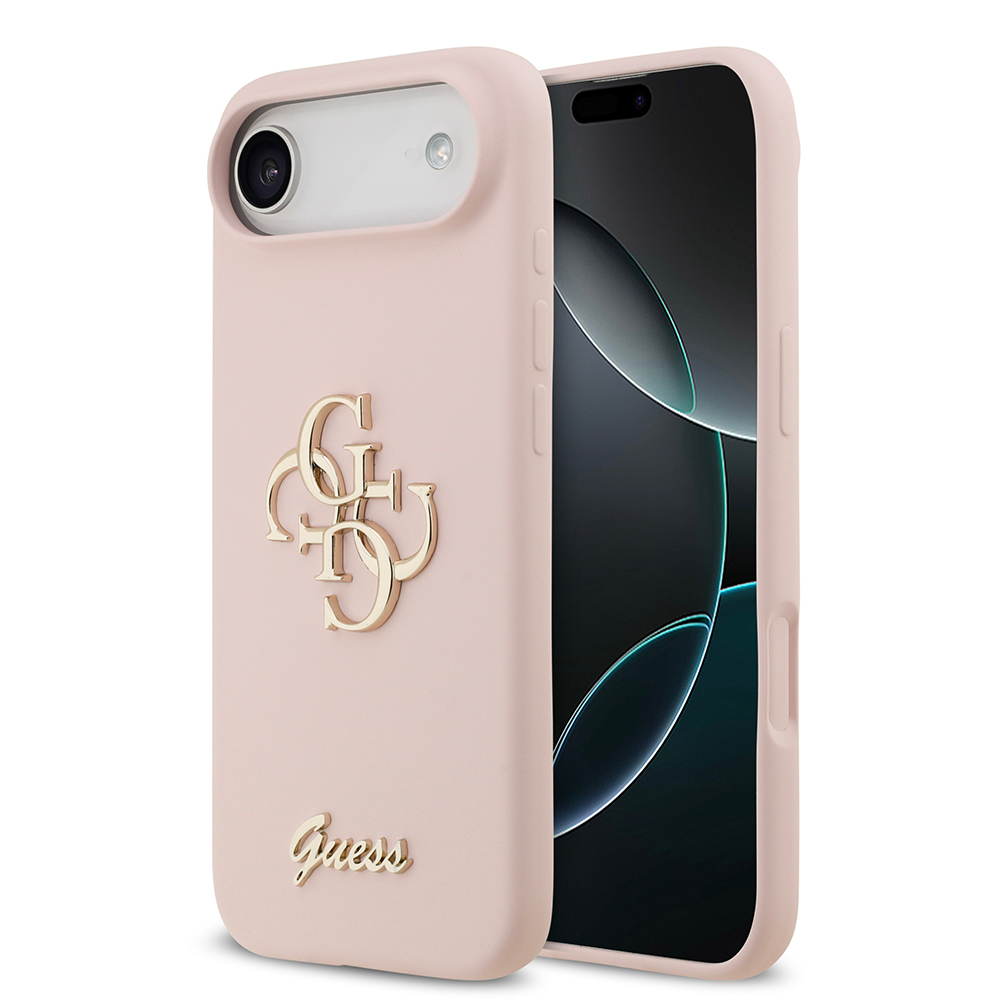 Apple iPhone 17 Air Uyumlu Kılıf Guess Orjinal Lisanslı Grained Yazı Logolu Kapak