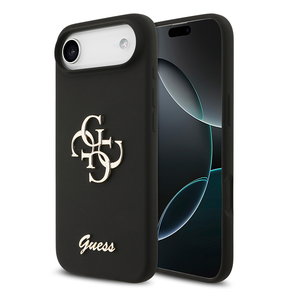 Apple iPhone 17 Air Uyumlu Kılıf Guess Orjinal Lisanslı Grained Yazı Logolu Kapak