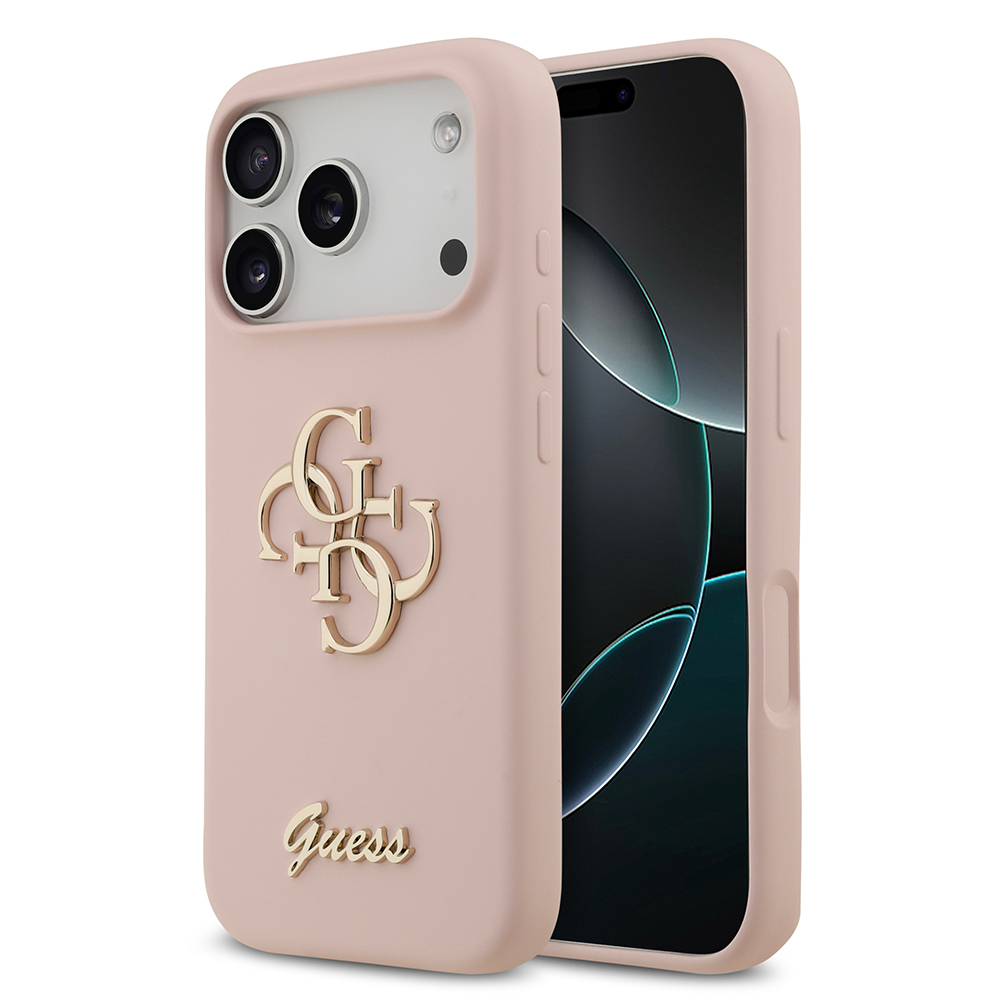 Apple iPhone 17 Pro Uyumlu Kılıf Guess Orjinal Lisanslı Grained Yazı Logolu Kapak