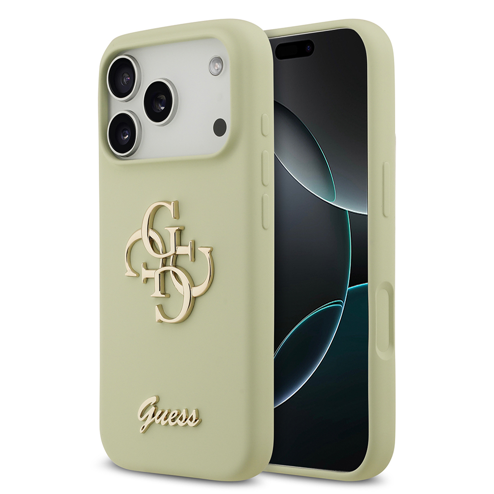 Apple iPhone 17 Pro Uyumlu Kılıf Guess Orjinal Lisanslı Grained Yazı Logolu Kapak