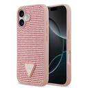 Apple iPhone 17 Uyumlu Kılıf Guess Orjinal Lisanslı Taşlı Arka Yüzey Üçgen Logolu Kapak