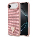 Apple iPhone 17 Air Uyumlu Kılıf Guess Orjinal Lisanslı Taşlı Arka Yüzey Üçgen Logolu Kapak