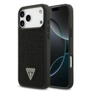 Apple iPhone 17 Pro Max Uyumlu Kılıf Guess Orjinal Lisanslı Taşlı Arka Yüzey Üçgen Logolu Kapak