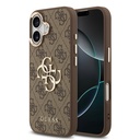 Apple iPhone 17 Uyumlu Kılıf Guess Orjinal Lisanslı Gold Metal Kamera Çerçeveli 4G Desenli Metal Büyük 4G ve Yazı Logolu Kapak