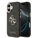 Apple iPhone 17 Uyumlu Kılıf Guess Orjinal Lisanslı Gold Metal Kamera Çerçeveli 4G Desenli Metal Büyük 4G ve Yazı Logolu Kapak