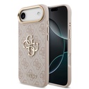 Apple iPhone 17 Air Uyumlu Kılıf Guess Orjinal Lisanslı Gold Metal Kamera Çerçeveli 4G Desenli Metal Büyük 4G ve Yazı Logolu Kapak