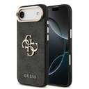 Apple iPhone 17 Air Uyumlu Kılıf Guess Orjinal Lisanslı Gold Metal Kamera Çerçeveli 4G Desenli Metal Büyük 4G ve Yazı Logolu Kapak