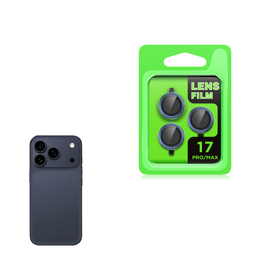 [RNZ-TA123678] Apple iPhone 17 Pro Max Uyumlu Zore CL-07 Kamera Lens Koruyucu (Lacivert)