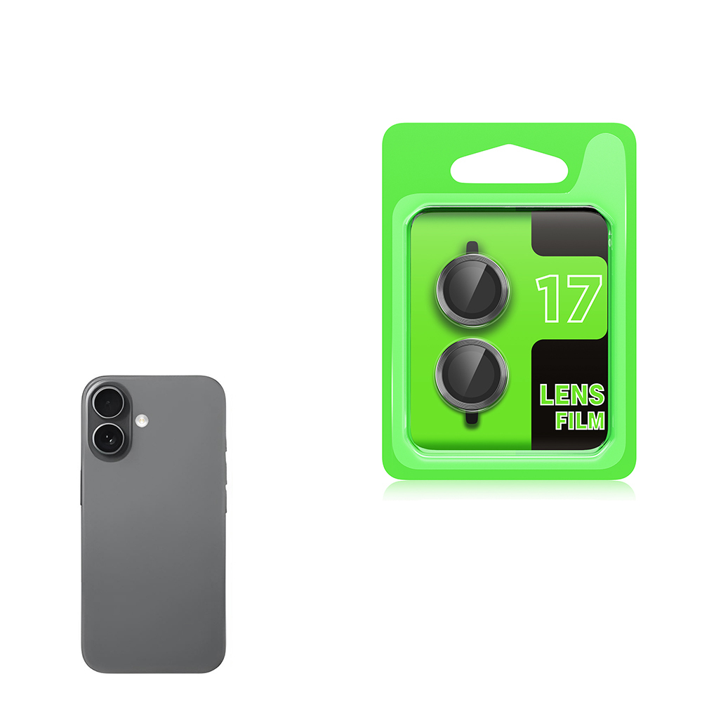 [RNZ-TA123666] Apple iPhone 17 Uyumlu Zore CL-07 Kamera Lens Koruyucu (Gri)